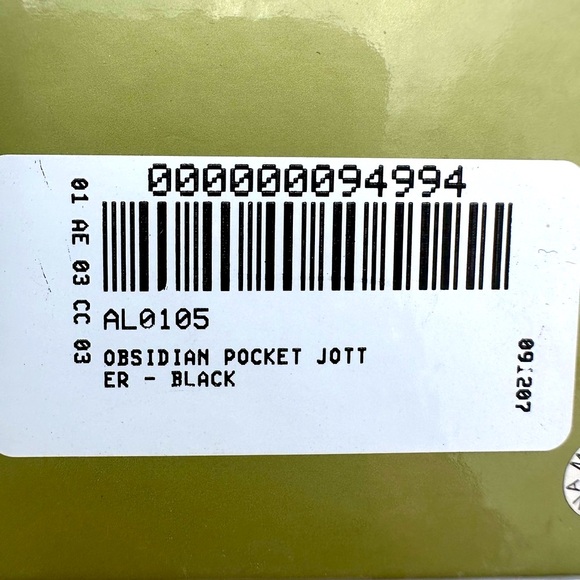 NWT/NEW - Levenger Pocket Jott | Obsidian (Black) Pebbled Leather | Chrome Pen - Picture 12 of 12